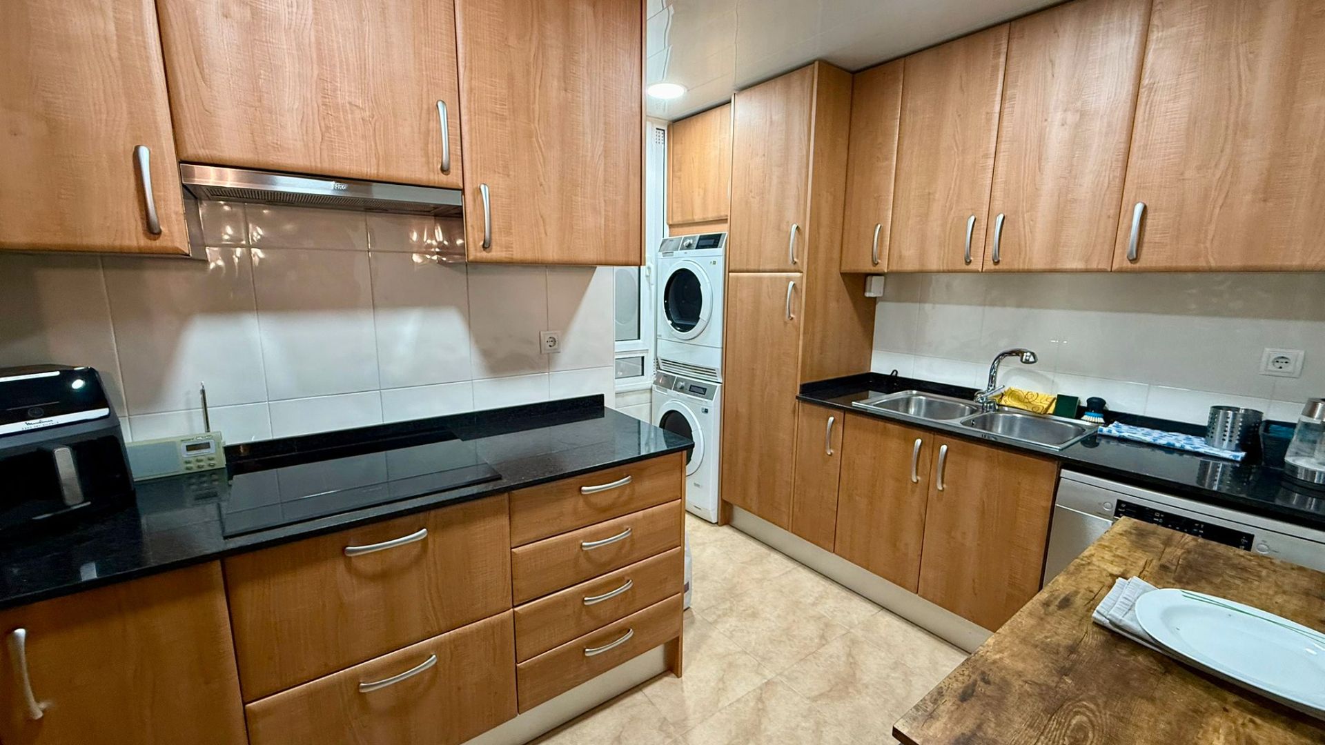 Kitchen of Flat for sale in  Barcelona Capital  with Air Conditioner, Heating and Balcony