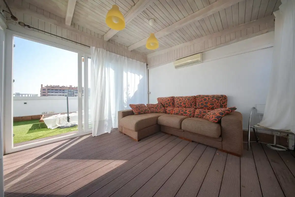 Living room of Attic for sale in Madrid  with Air Conditioner, Heating and Private garden
