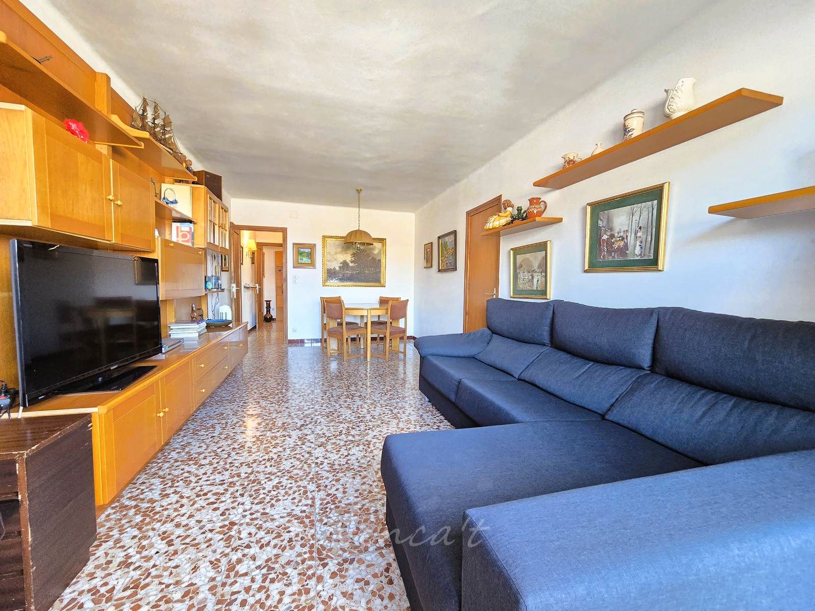 Living room of Flat for sale in Moià  with Terrace, Furnished and Oven