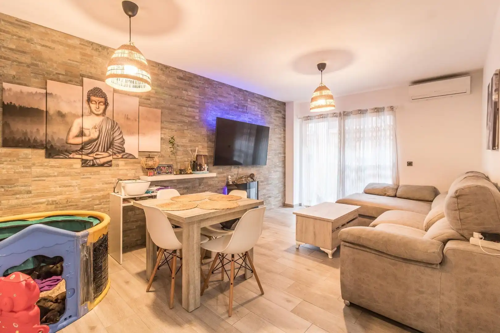 Sala de estar de Planta baja en venta en L'Alcúdia con Aire acondicionado y Terraza