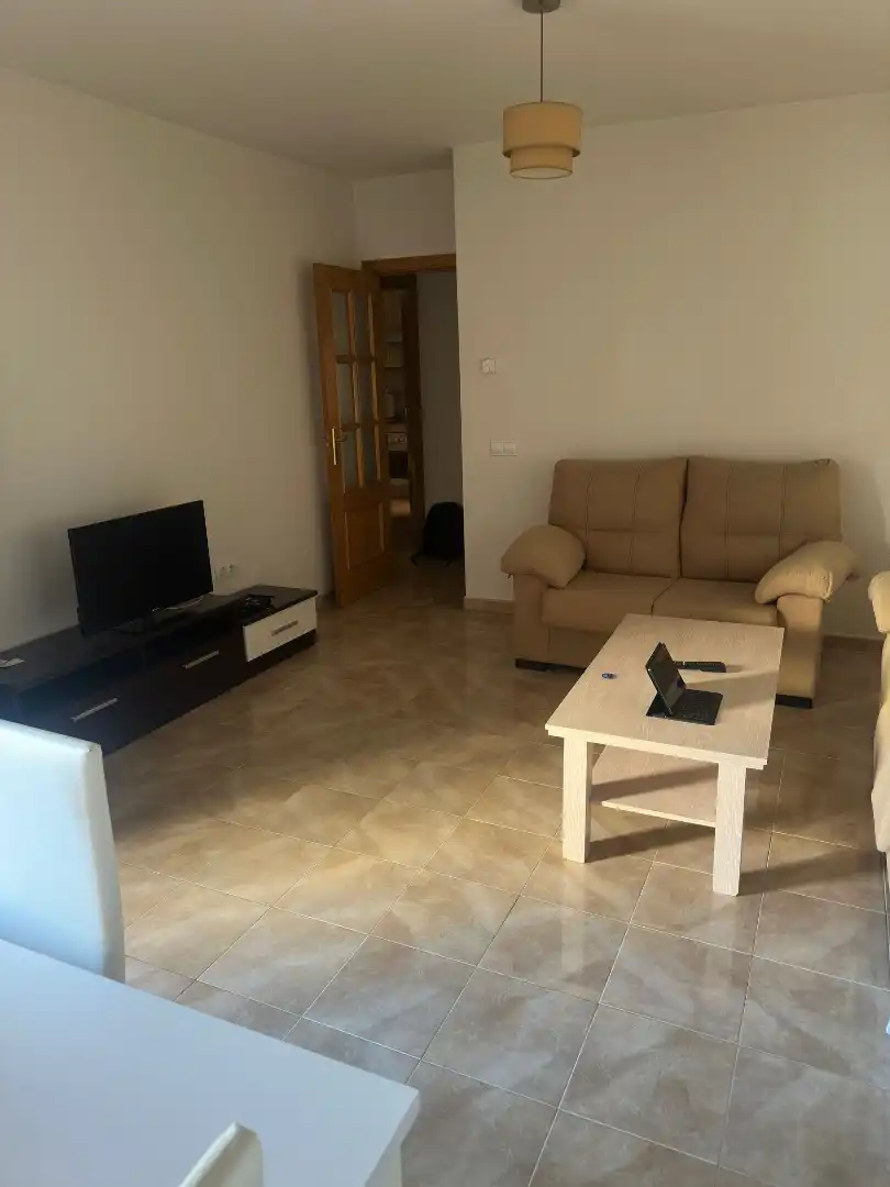 Sala d'estar de Apartament de lloguer en Ciudad Real Capital amb Calefacció, Moblat i Piscina comunitària
