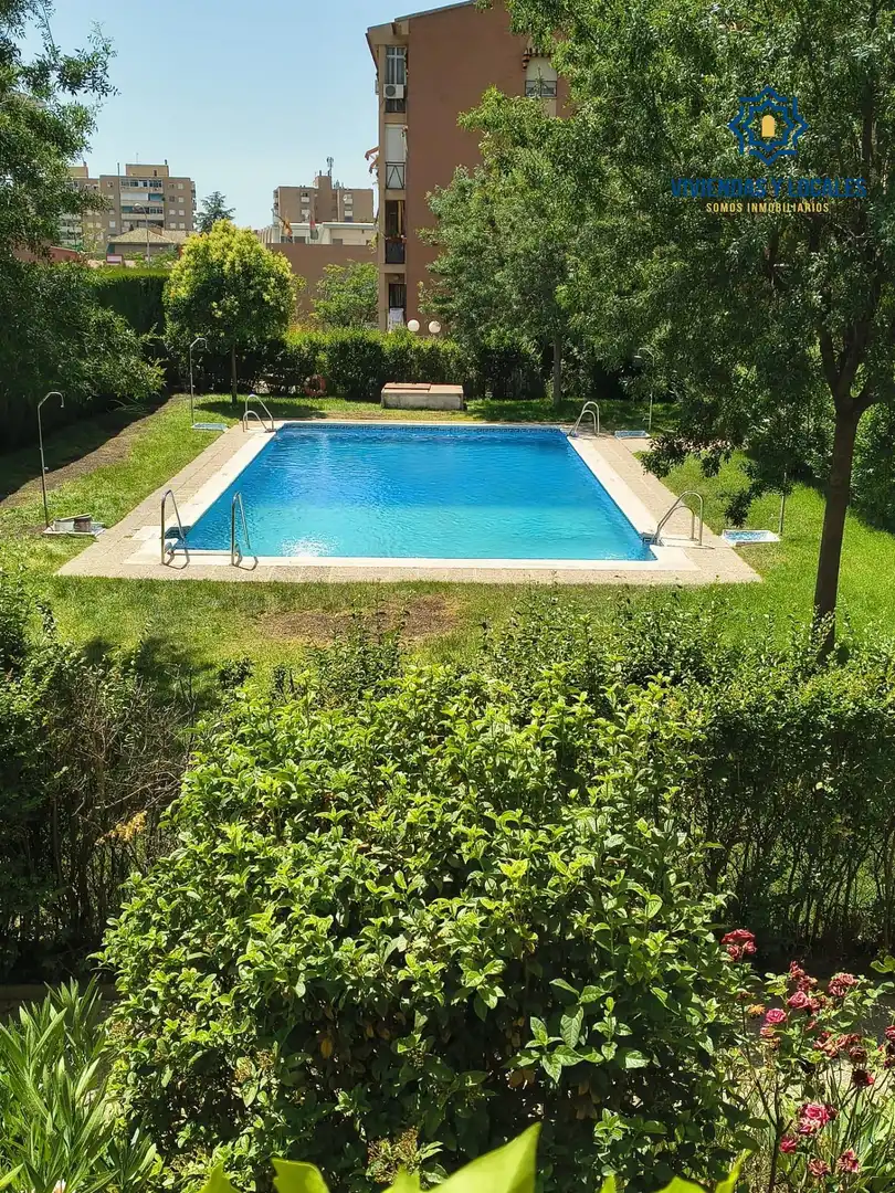 Piscina de Pis de lloguer en Granada amb Aire condicionat, Calefacció i Moblat