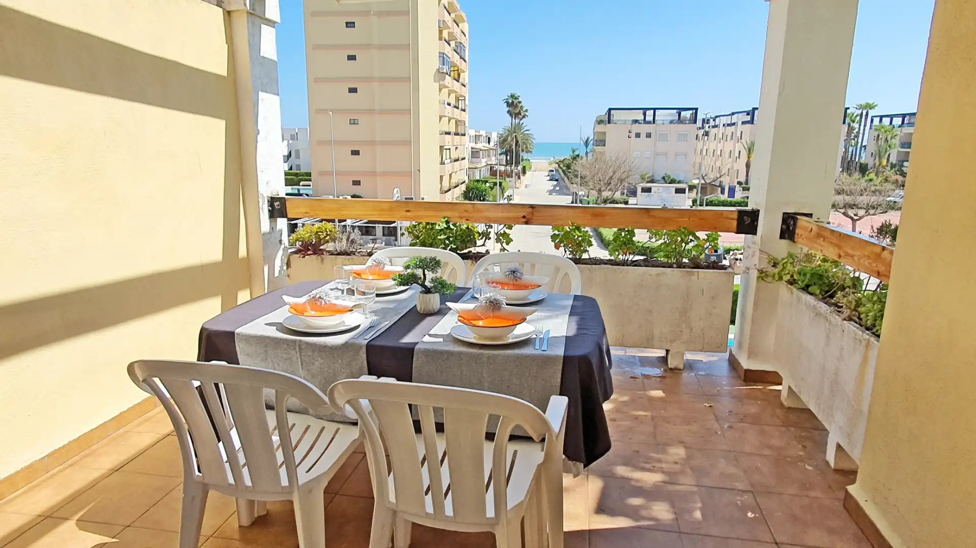 Terraza de Apartamento de alquiler en Xeraco con Terraza, Amueblado y Horno