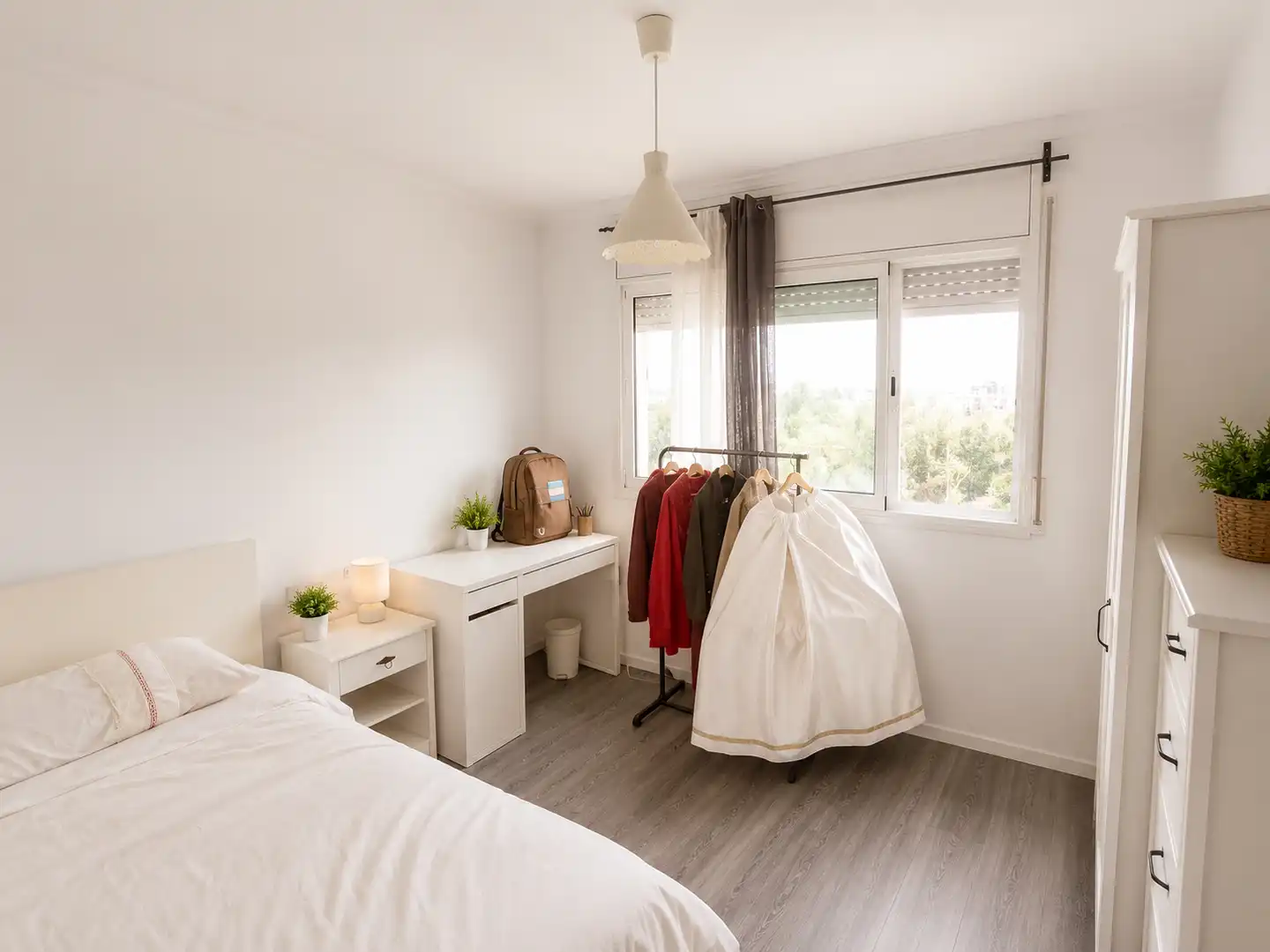 Schlafzimmer von Wohnung zum Verkauf in Terrassa mit Heizung, Parkett und Balkon