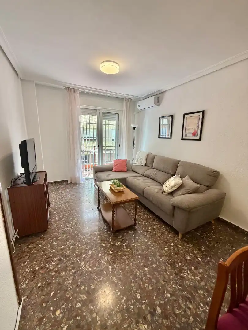 Living room of Flat for rent in Jaén  with Air Conditioner, Terrace and Furnished