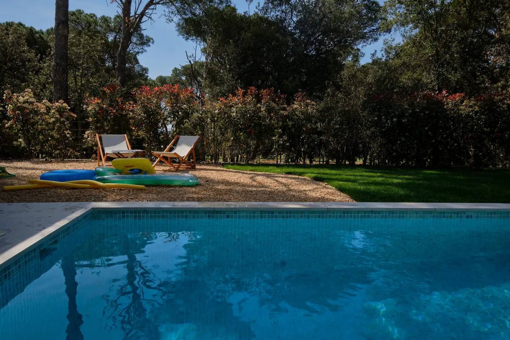 Swimming pool of Houses for rent in Mont-ras  with Air Conditioner, Heating and Private garden