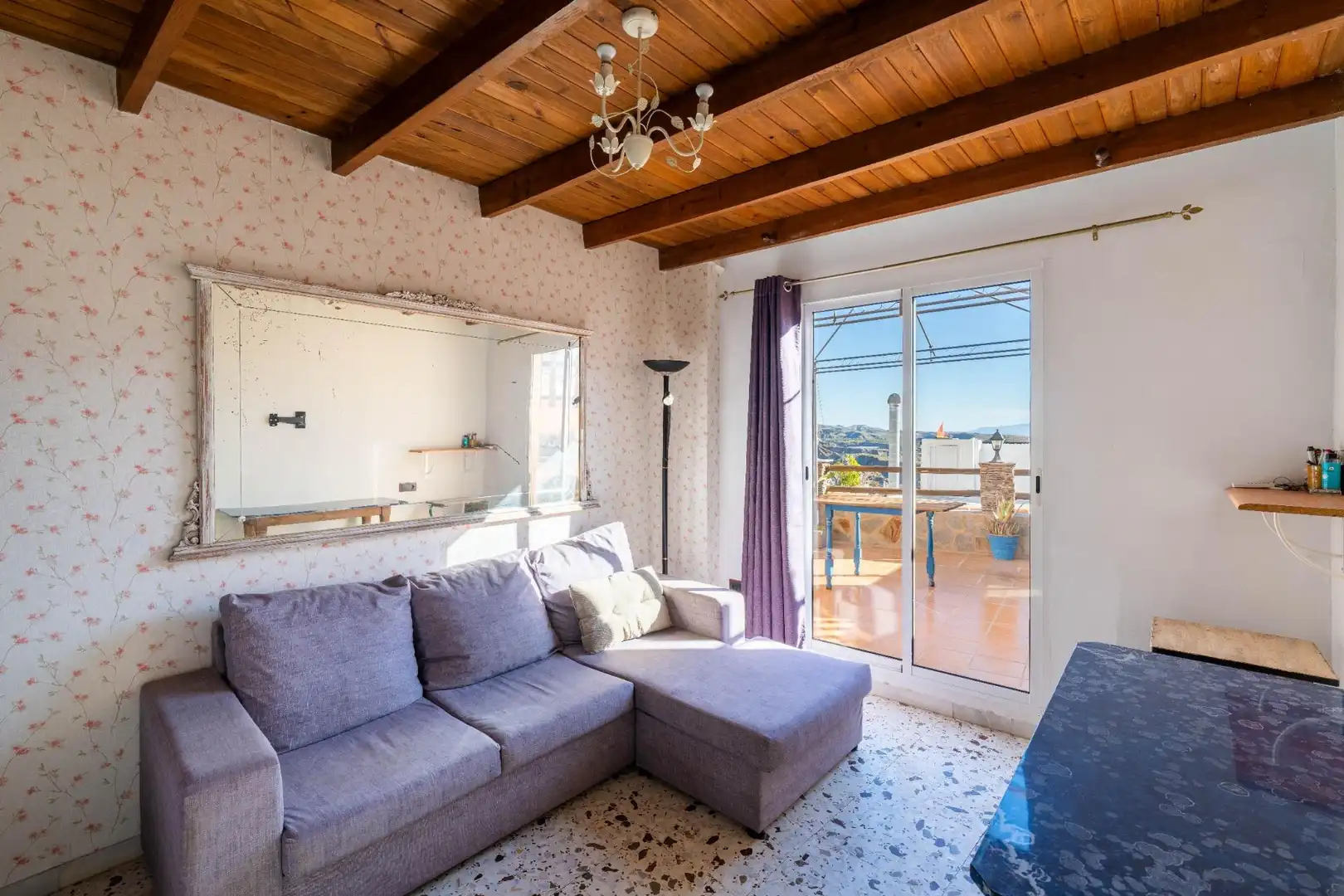 Sala de estar de Finca rústica en venta en Canjáyar con Terraza y Balcón