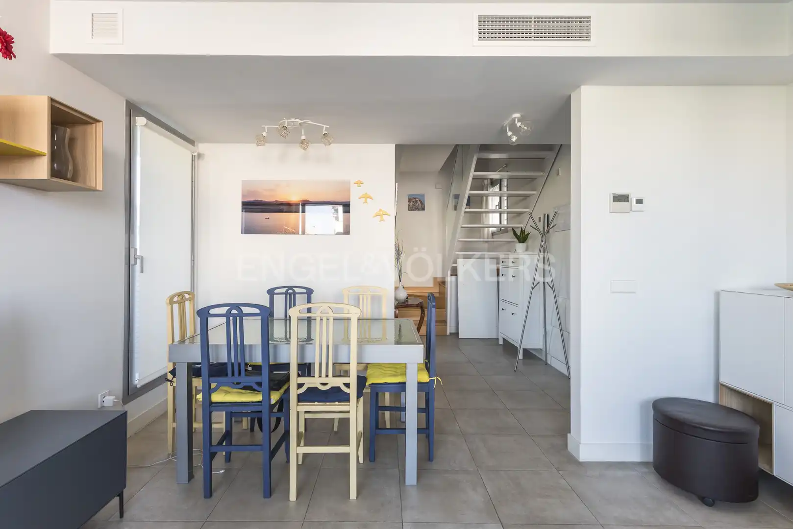 Esszimmer von Dachboden zur Miete in Madrid mit Klimaanlage, Heizung und Terrasse