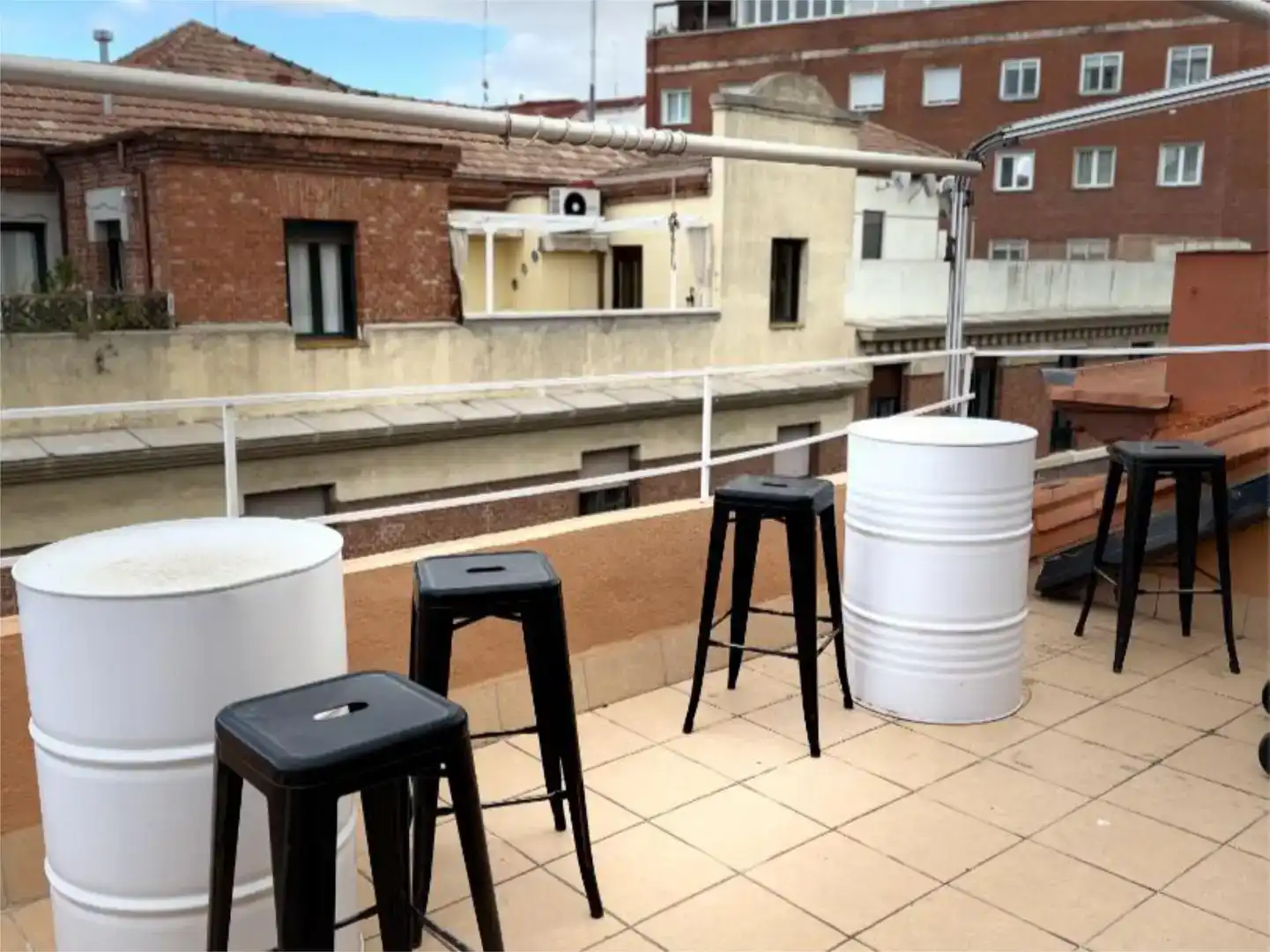Terrasse von Dachboden zur Miete in Madrid mit Klimaanlage und Möbliert