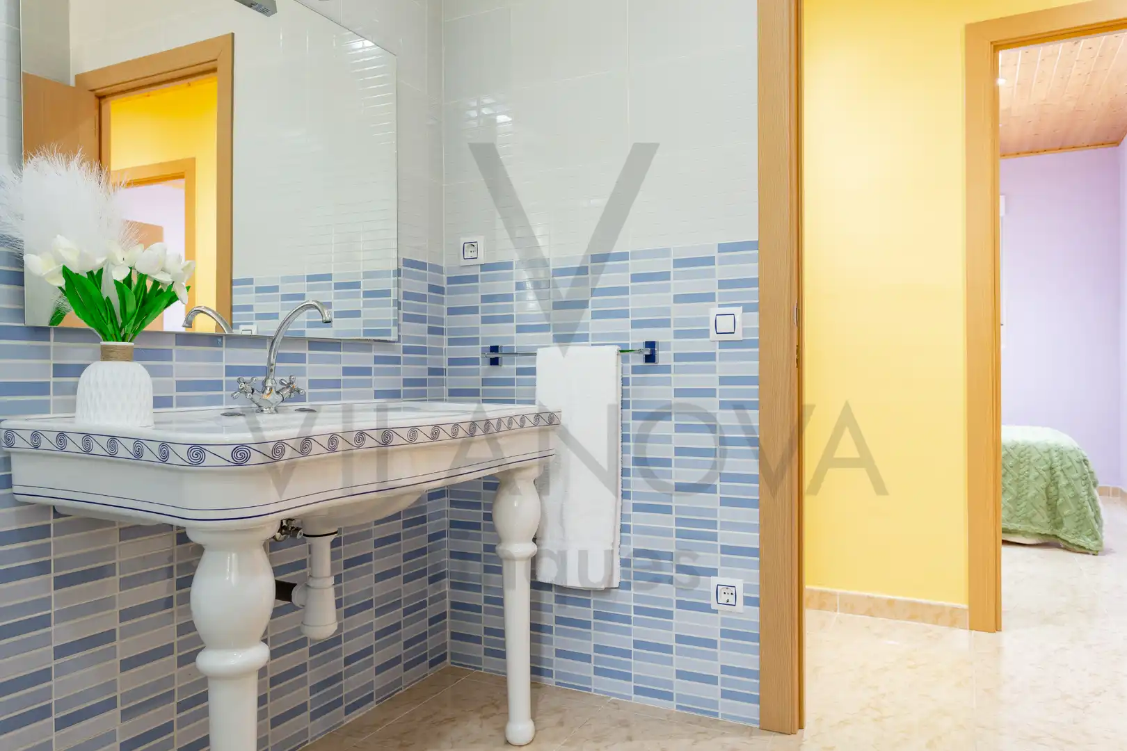 Baño de Casa o chalet en venta en Cabra del Camp con Aire acondicionado, Calefacción y Jardín privado