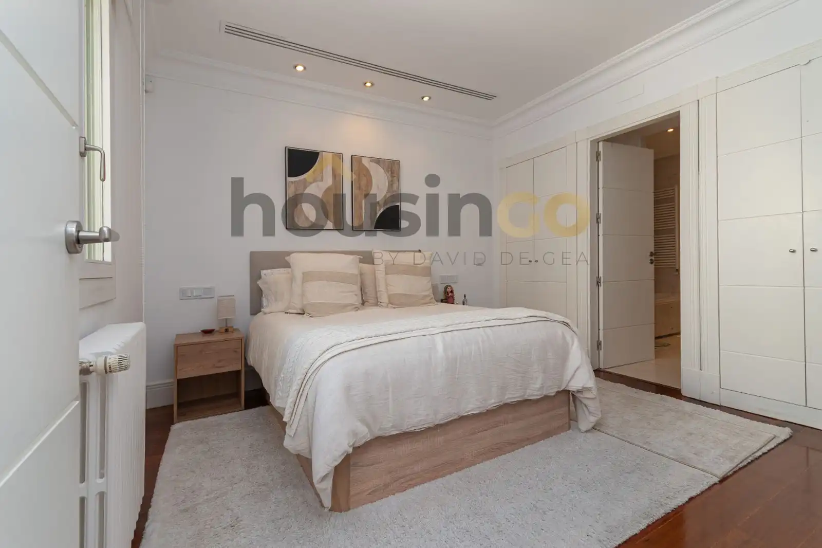 Schlafzimmer von Wohnung zur Miete in Madrid mit Klimaanlage, Heizung und Parkett