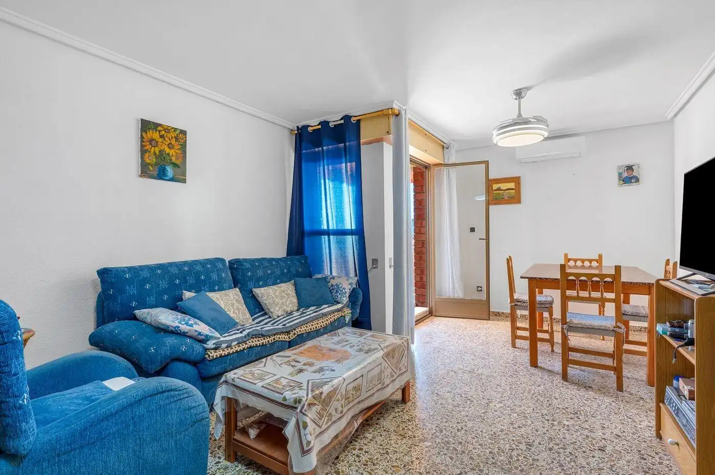 Sala d'estar de Apartament en venda en Elche / Elx amb Aire condicionat, Calefacció i Terrassa