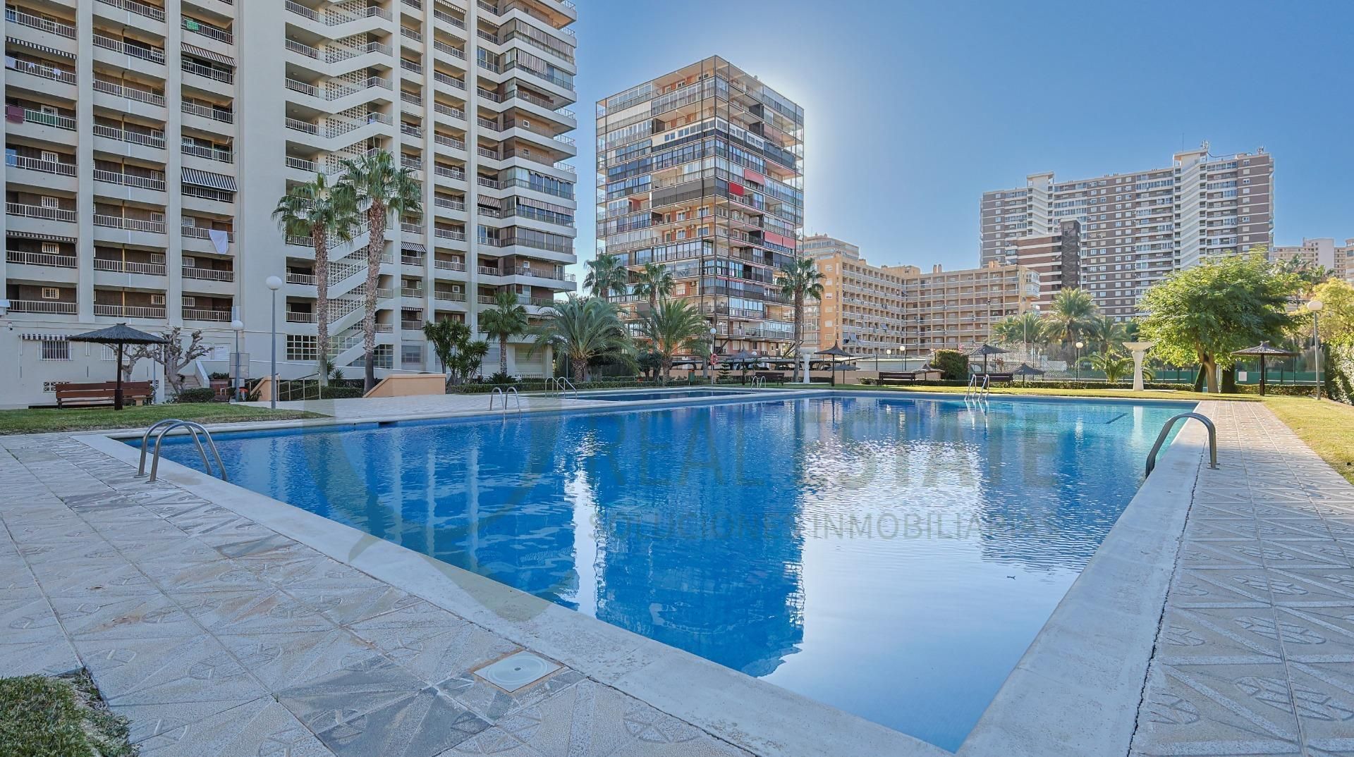 Piscina de Piso en venta en Alicante / Alacant con Jardín privado, Terraza y Amueblado