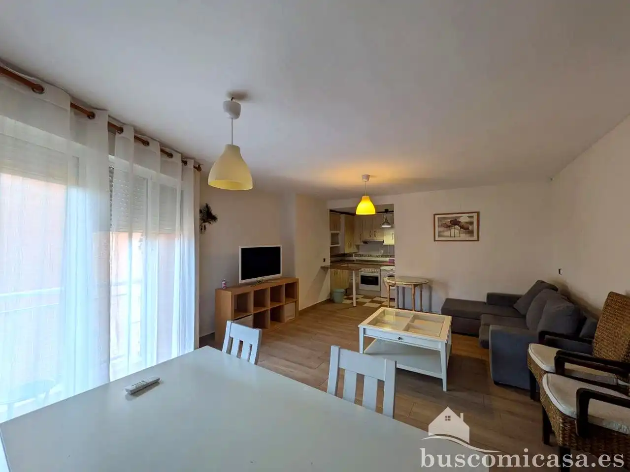 Living room of Flat for rent in Linares  with Air Conditioner, Parquet flooring and Furnished