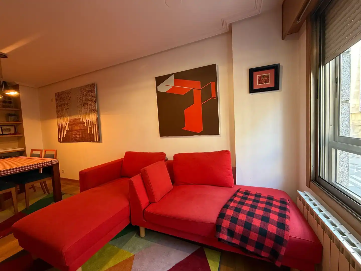 Sala d'estar de Pis de lloguer en A Coruña Capital  amb Calefacció