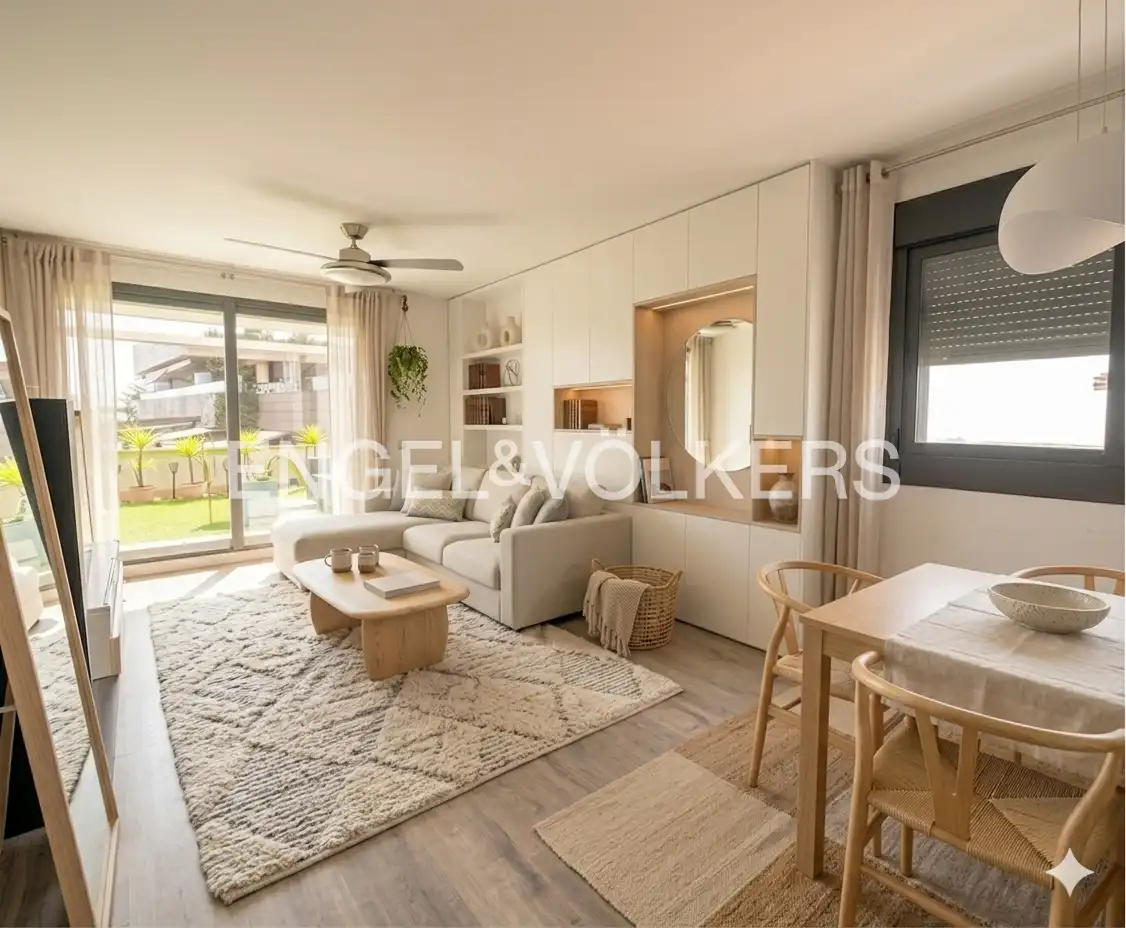 Living room of Apartments for sale in Vilanova i la Geltrú  with Air Conditioner, Heating and Parquet flooring