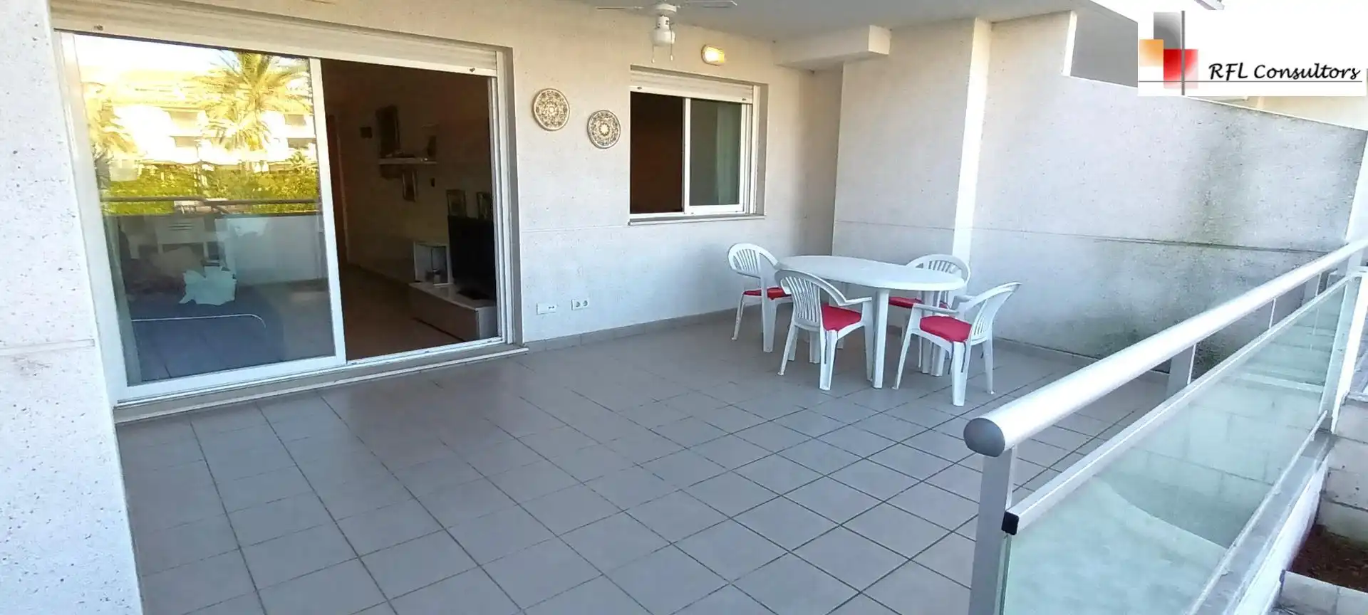 Terrasse von Erdgeschoss zur Miete in Torreblanca mit Privatgarten, Terrasse und Möbliert