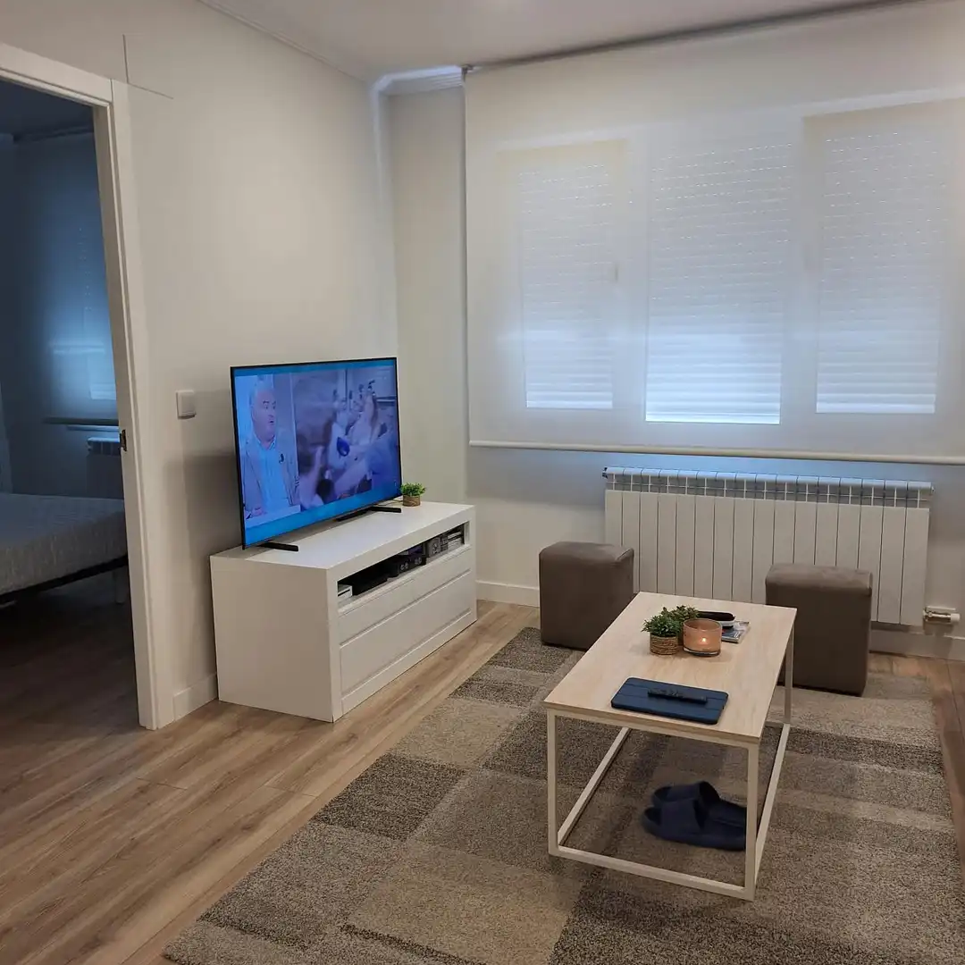 Sala d'estar de Pis de lloguer en Caldas de Reis amb Calefacció, Parquet i Terrassa