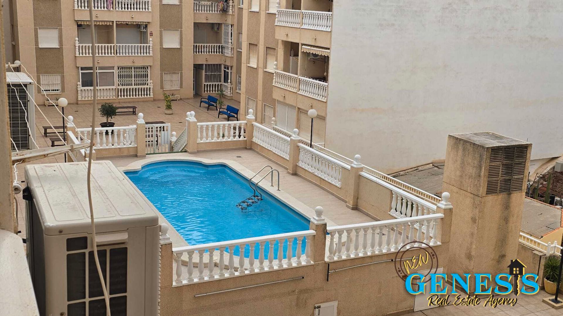 Swimming pool of Study for sale in Torrevieja  with Air Conditioner, Heating and Terrace