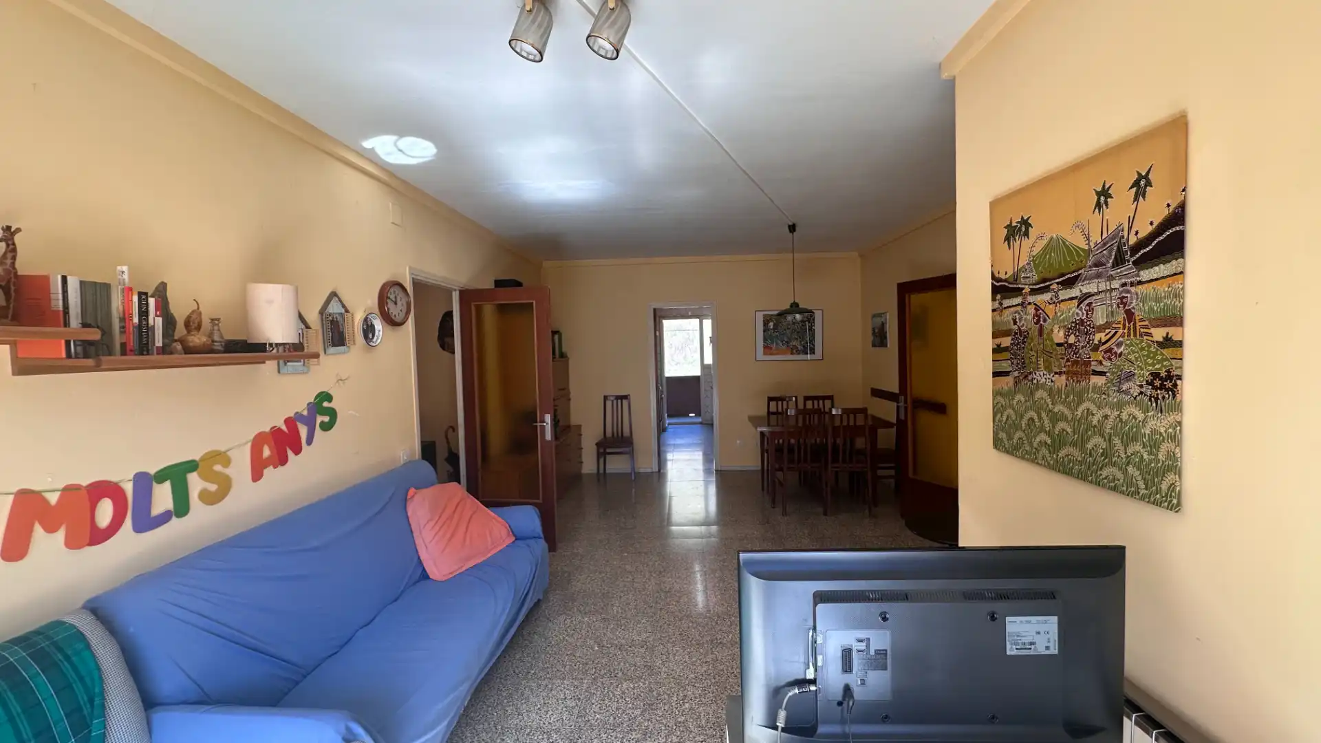 Living room of Flat for sale in Ribes de Freser  with Terrace, Furnished and Oven