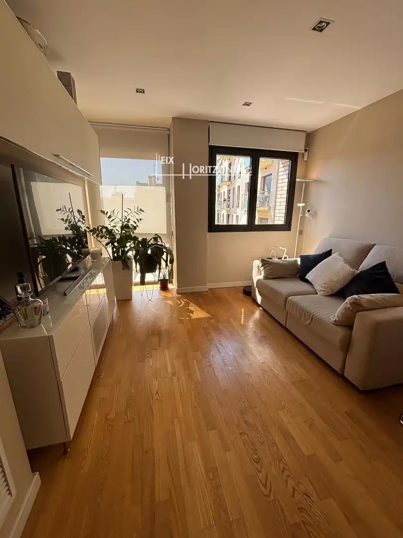 Sala d'estar de Dúplex de lloguer en Sabadell amb Aire condicionat, Calefacció i Moblat