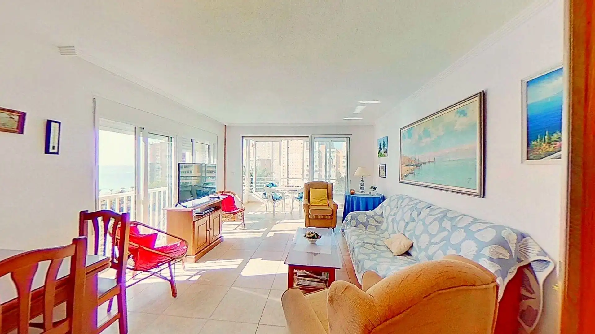 Living room of Flat for sale in El Campello  with Heating, Terrace and Swimming Pool