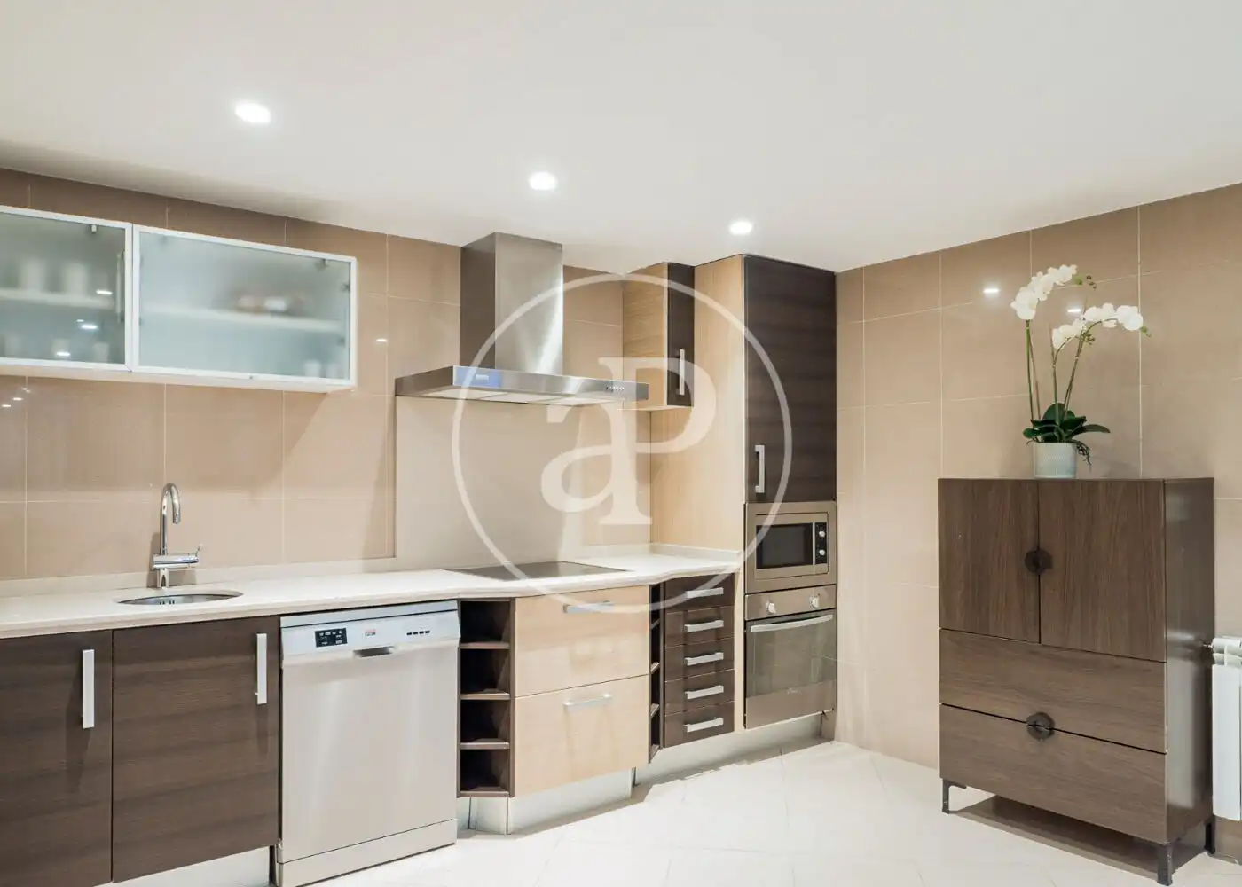 Kitchen of Flat for rent in Madrid  with Air Conditioner, Heating and Furnished