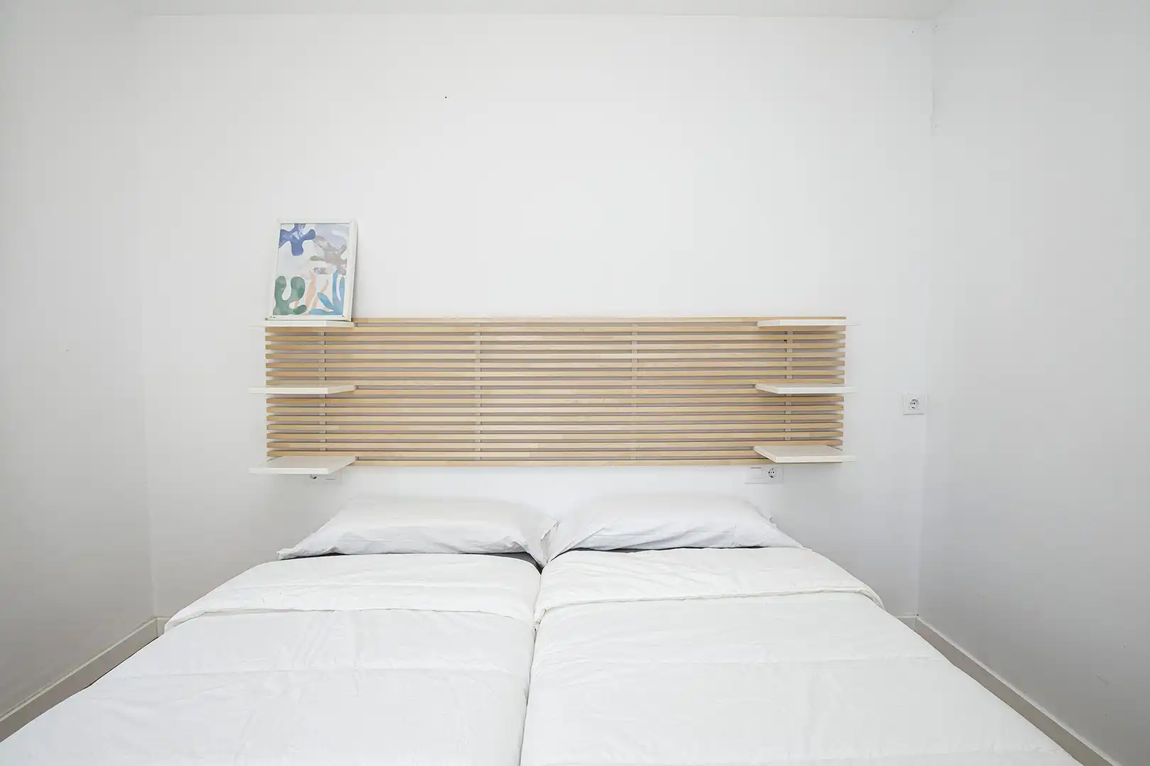 Schlafzimmer von Wohnung zur Miete in Sant Martí de Llémena mit Klimaanlage, Privatgarten und Terrasse