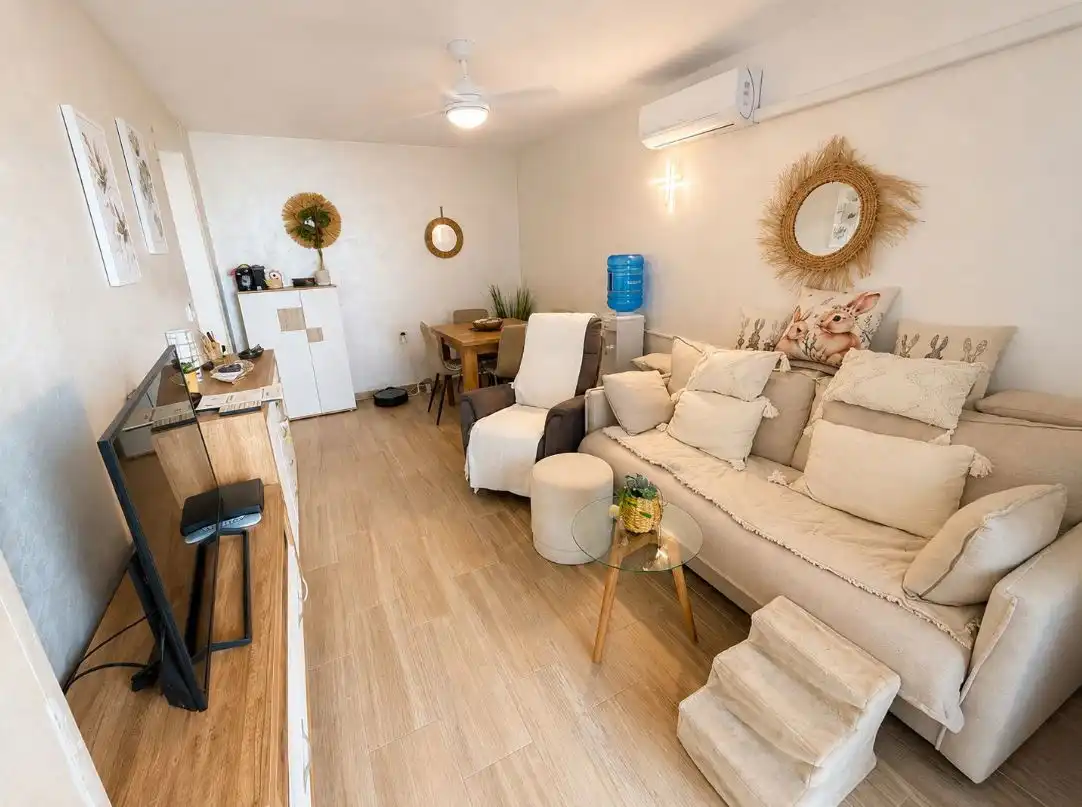 Sala de estar de Apartamento en venta en Calpe / Calp con Aire acondicionado, Calefacción y Terraza