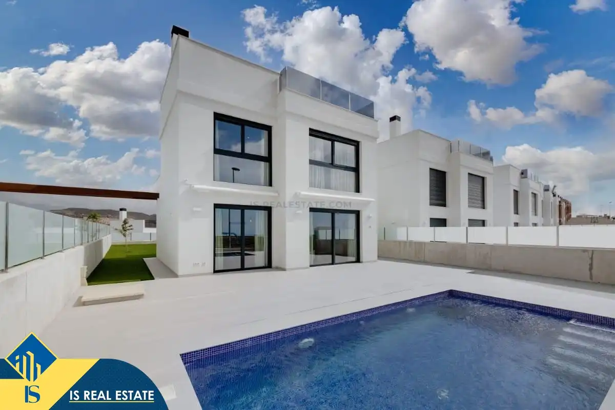 Vista exterior de Casa o chalet en venta en Mutxamel con Terraza y Piscina