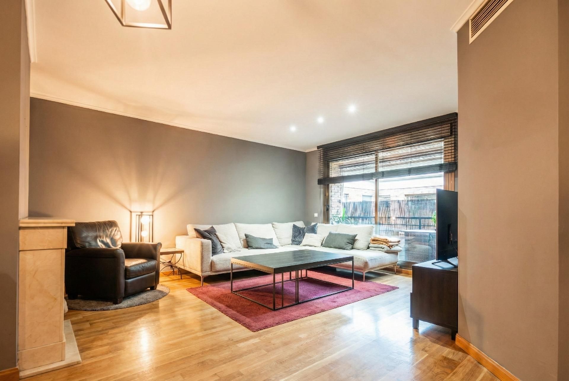 Sala de estar de Piso en venta en Las Rozas de Madrid con Jardín privado, Terraza y Trastero