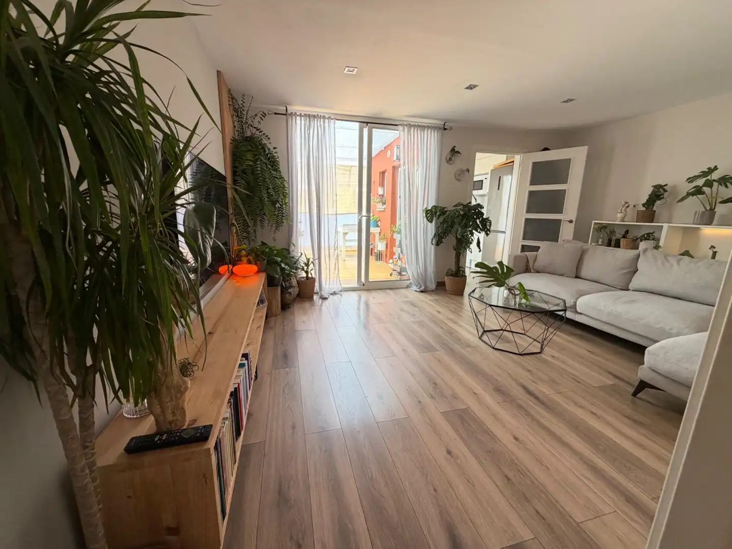 Wohnzimmer von Dachboden zum Verkauf in Mataró mit Klimaanlage, Heizung und Parkett