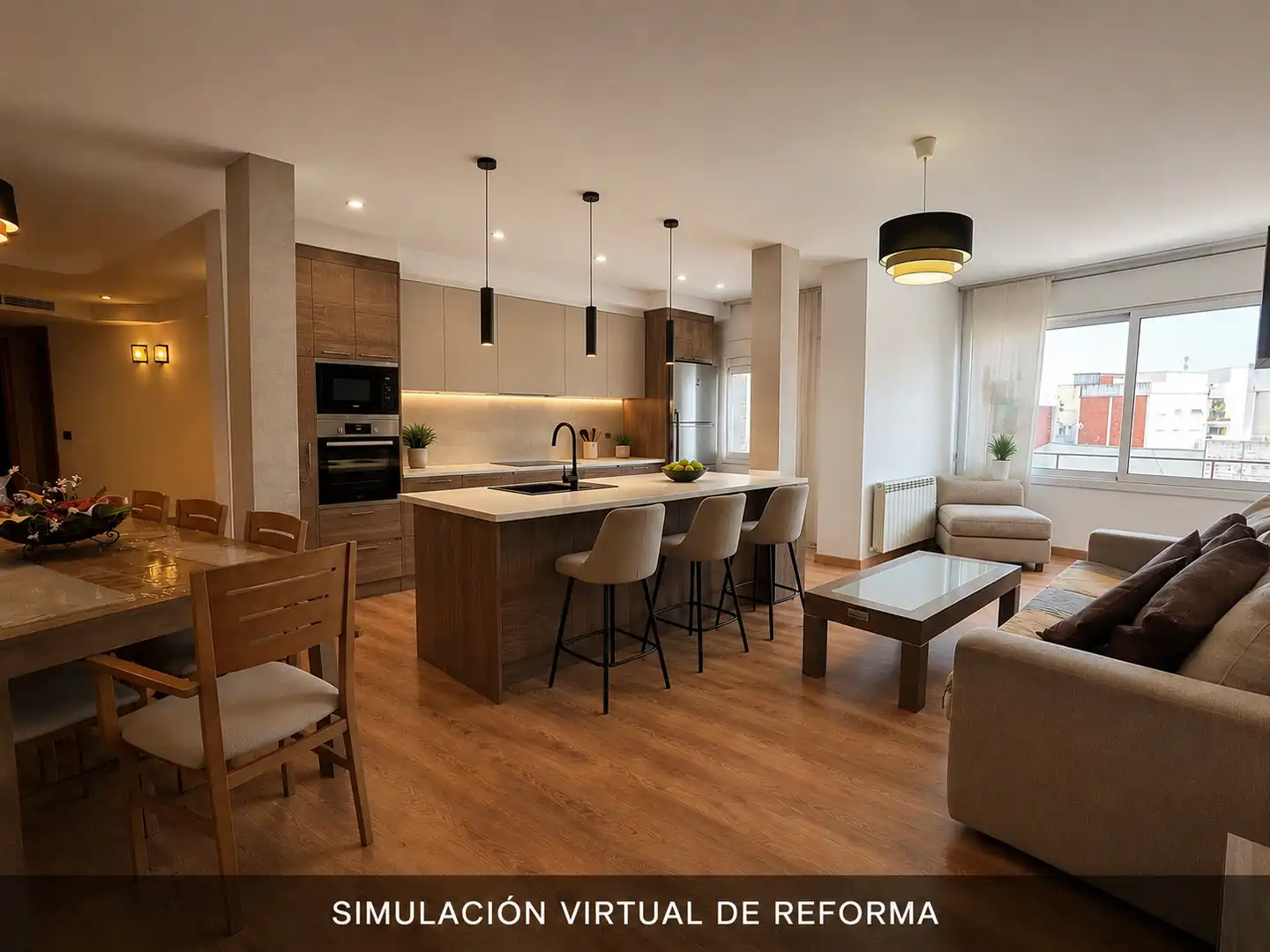 Küche von Wohnung zum Verkauf in Sant Feliu de Llobregat mit Klimaanlage und Heizung