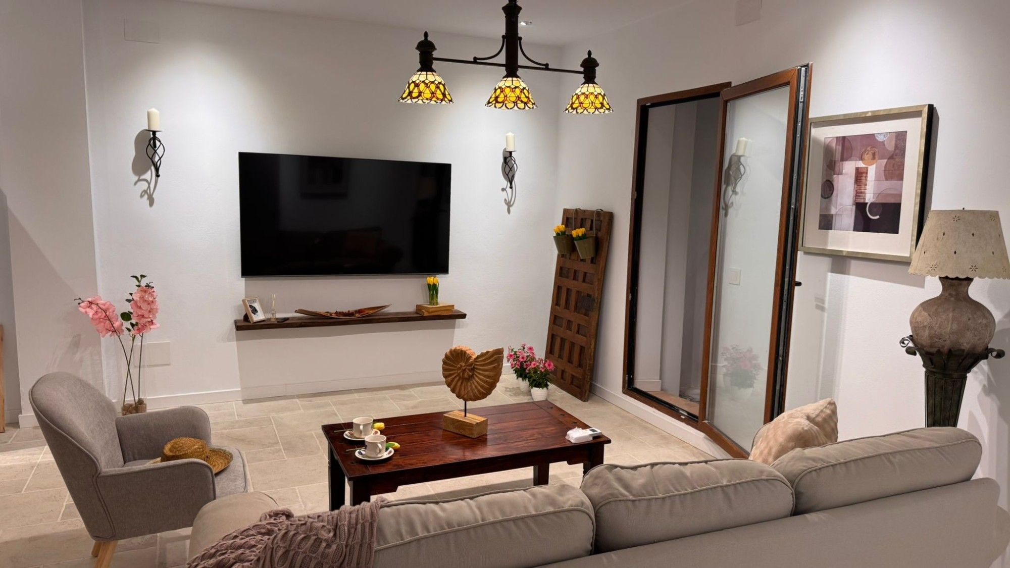 Living room of Single-family semi-detached for sale in Altea  with Air Conditioner, Terrace and Furnished