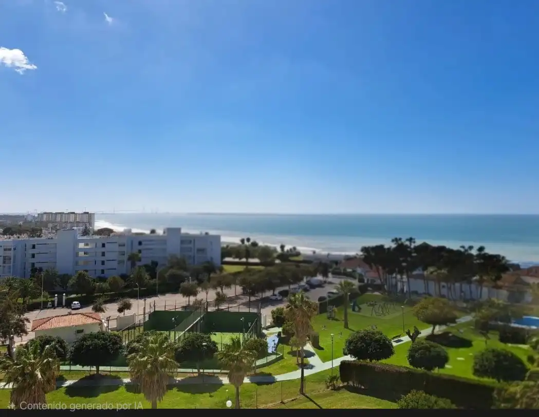 Dormitori de Apartament de lloguer en El Puerto de Santa María amb Terrassa i Moblat