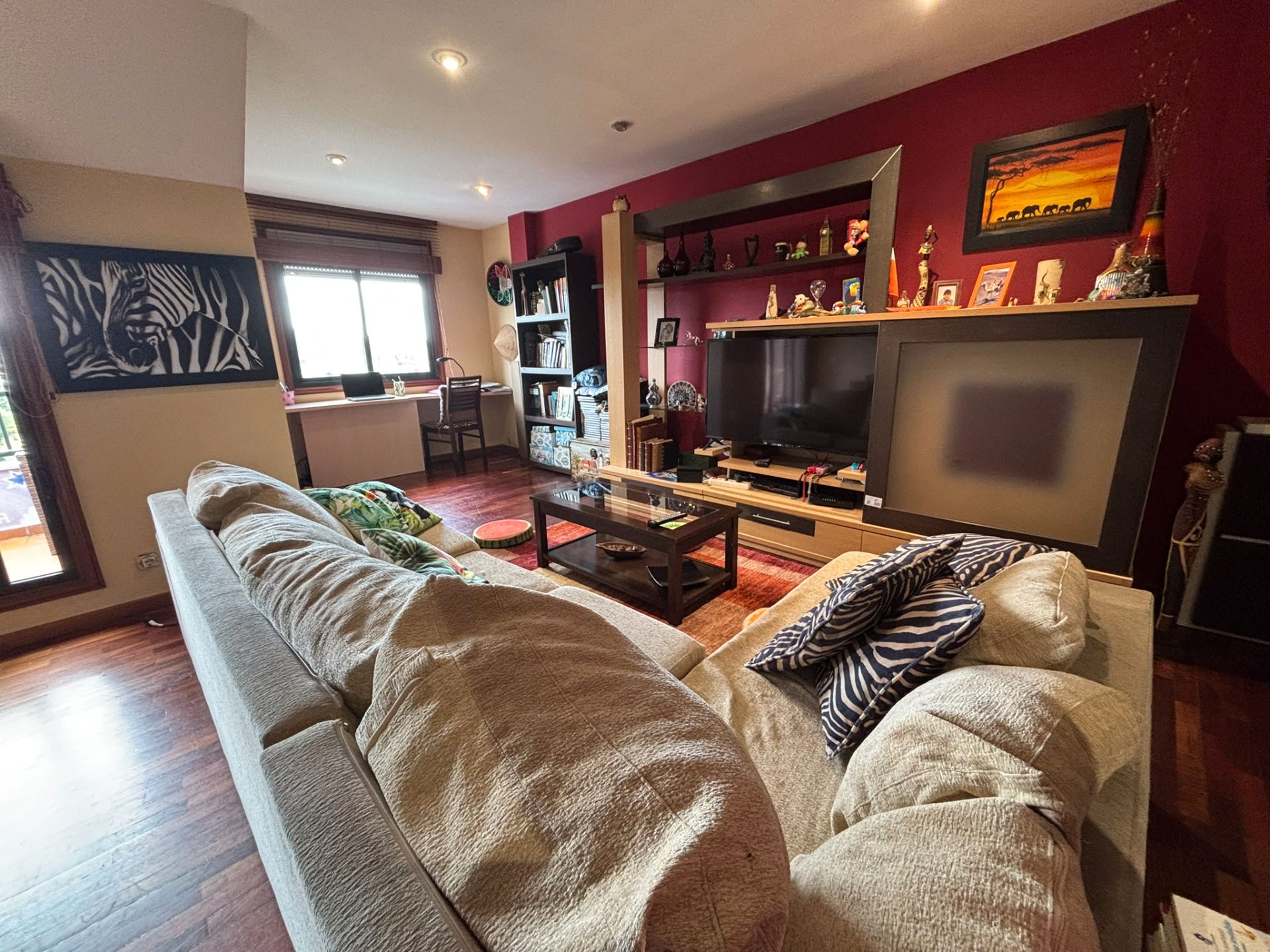 Wohnzimmer von Dachboden zum verkauf in Vilagarcía de Arousa mit Heizung, Parkett und Terrasse