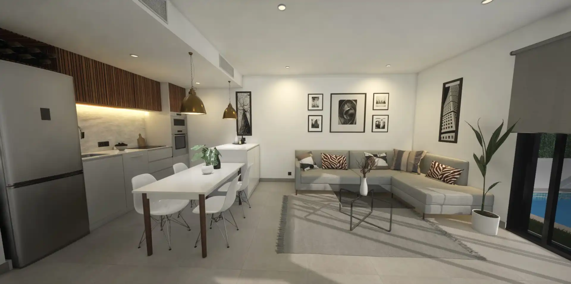 Sala d'estar de Casa o xalet en venda en Los Alcázares amb Aire condicionat, Jardí privat i Terrassa