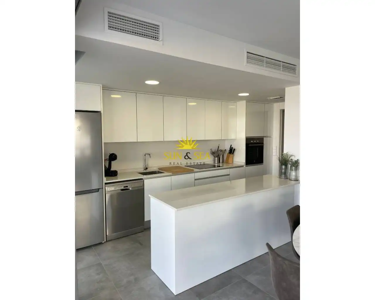 Kitchen of Apartments for rent in Finestrat  with Air Conditioner, Heating and Terrace