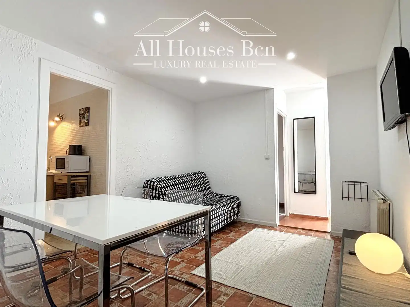 Schlafzimmer von Wohnung zur Miete in  Barcelona Capital mit Heizung, Parkett und Terrasse