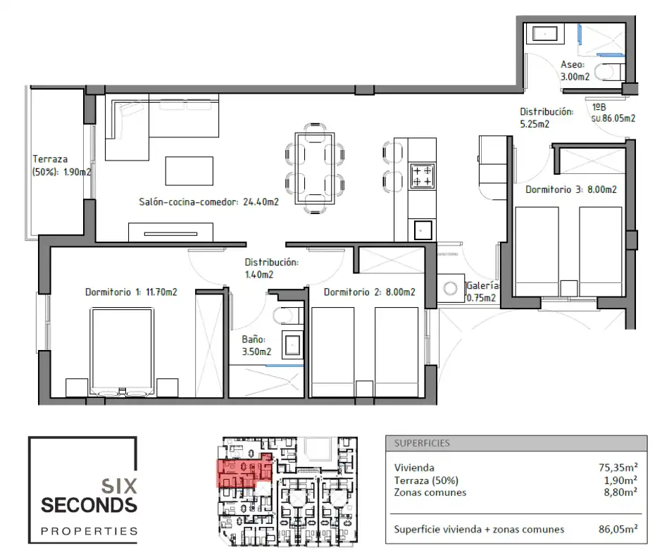 Apartament en venda en San Isidro amb Aire condicionat, Terrassa i Piscina