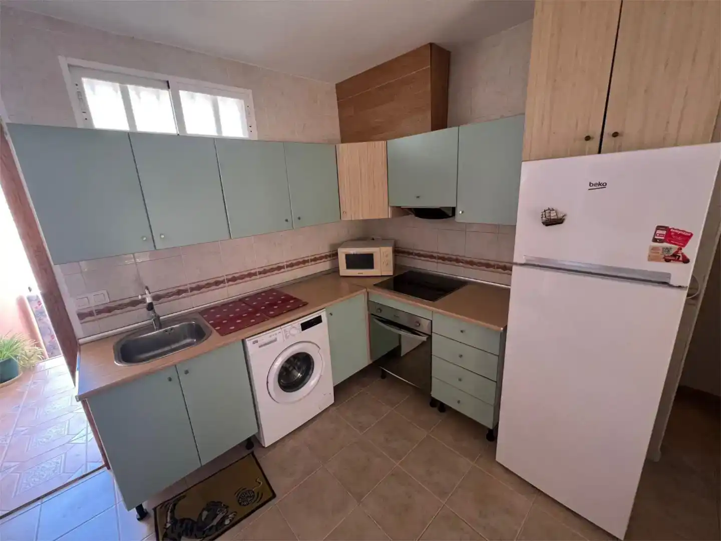 Küche von Wohnung zur Miete in Mazarrón mit Klimaanlage, Privatgarten und Schwimmbad