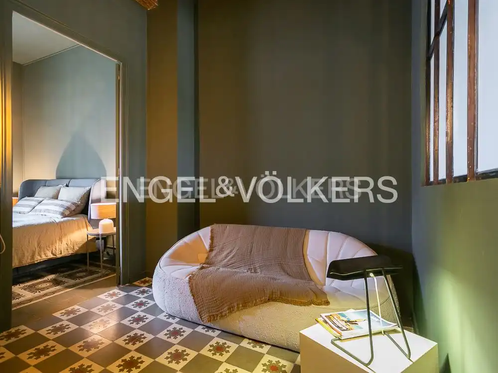 Wohnzimmer von Wohnung zur Miete in Valencia mit Klimaanlage, Heizung und Parkett