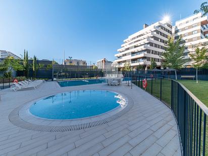 Swimming pool of Flat for sale in  Madrid Capital  with Air Conditioner