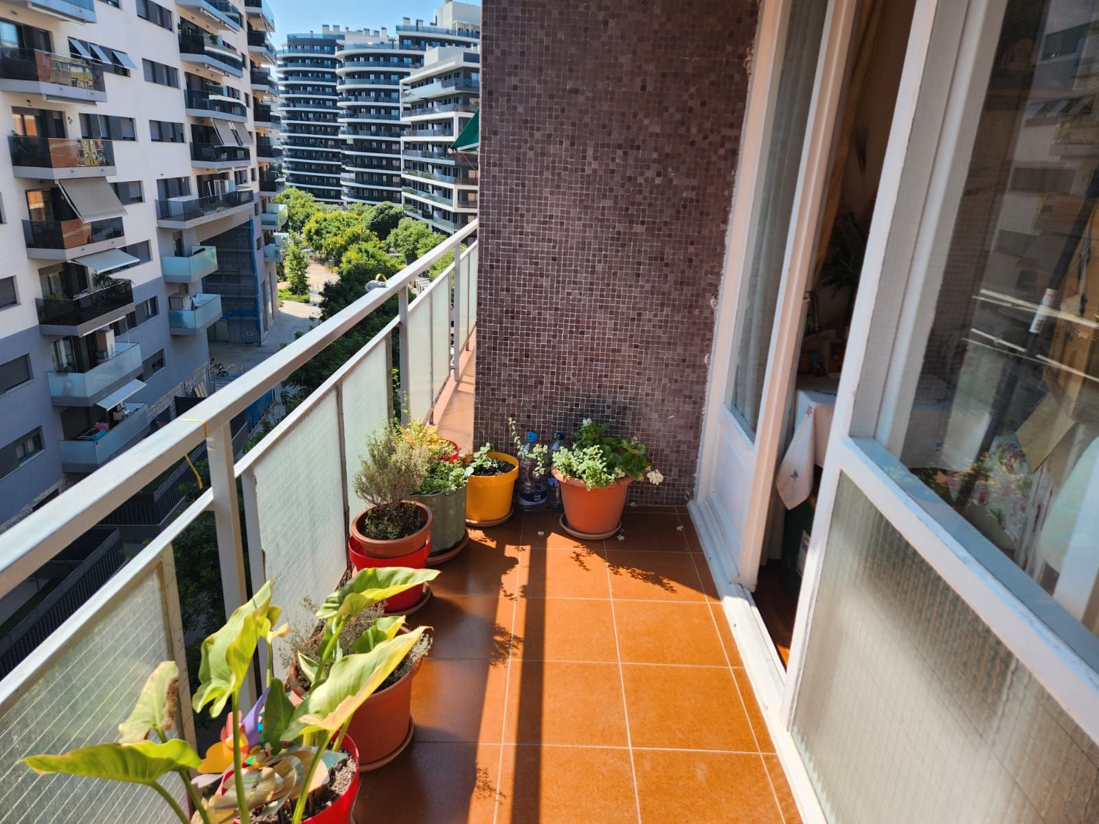 Balcony of Flat for sale in  Barcelona Capital  with Air Conditioner