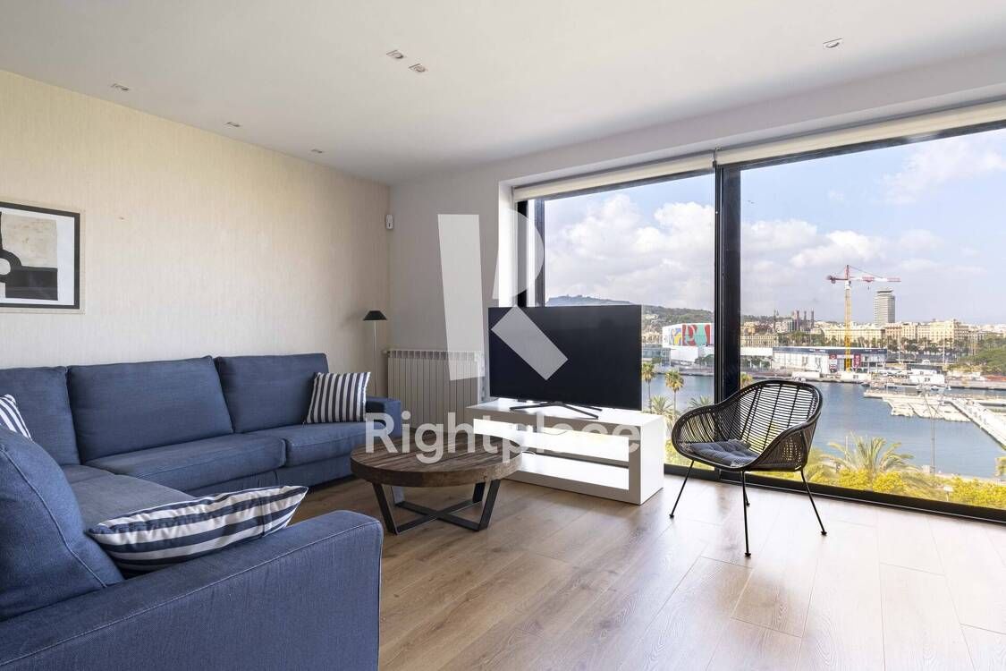Sala d'estar de Apartament de lloguer en  Barcelona Capital amb Aire condicionat, Calefacció i Moblat