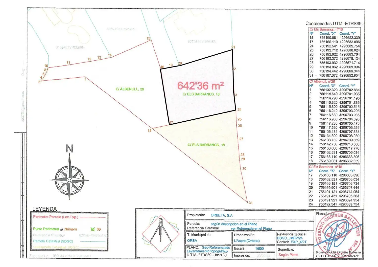 Residential land for sale in Orba