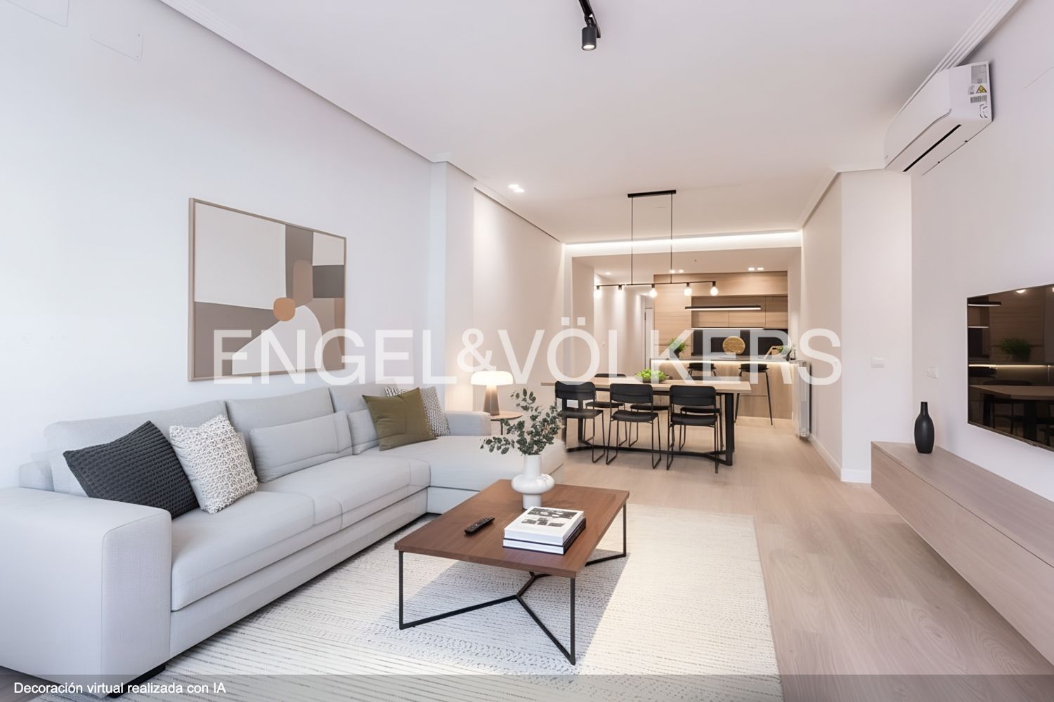 Living room of Apartment for sale in  Madrid Capital  with Air Conditioner and Heating