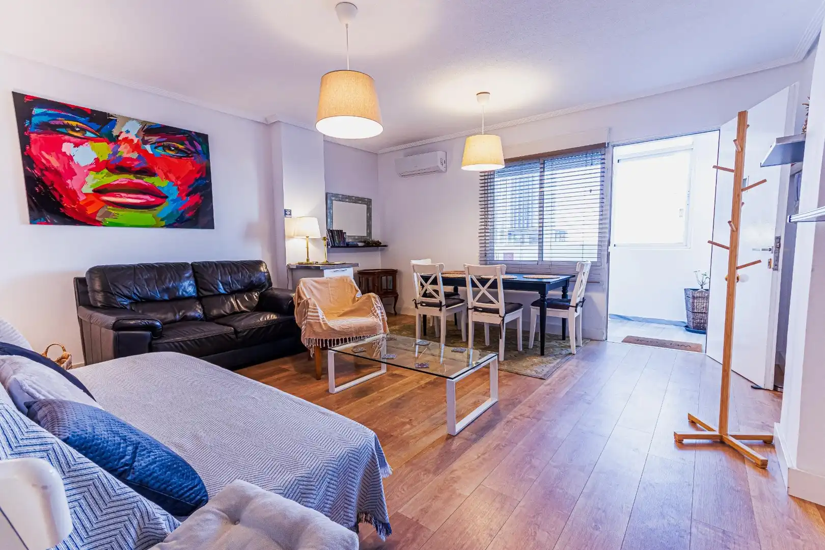 Wohnzimmer von Wohnungen zur Miete in Torrevieja mit Klimaanlage, Heizung und Privatgarten