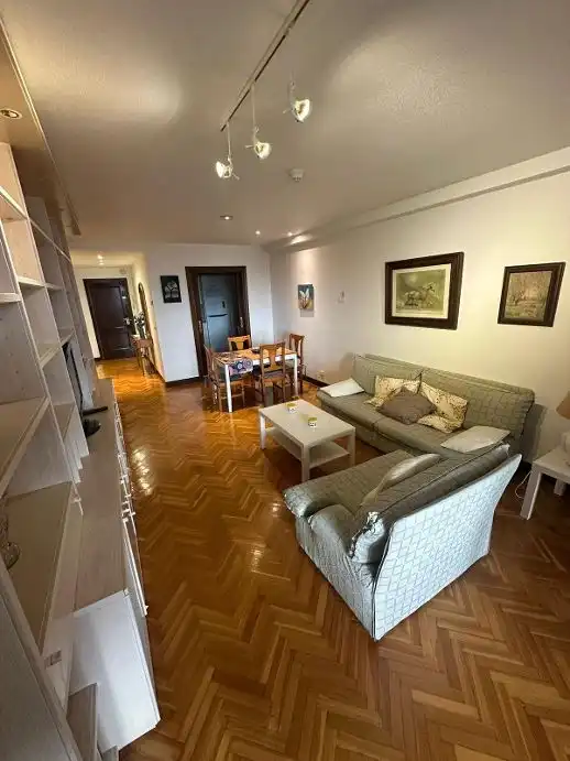 Sala de estar de Piso de alquiler en  Pamplona / Iruña con Calefacción, Parquet y Terraza