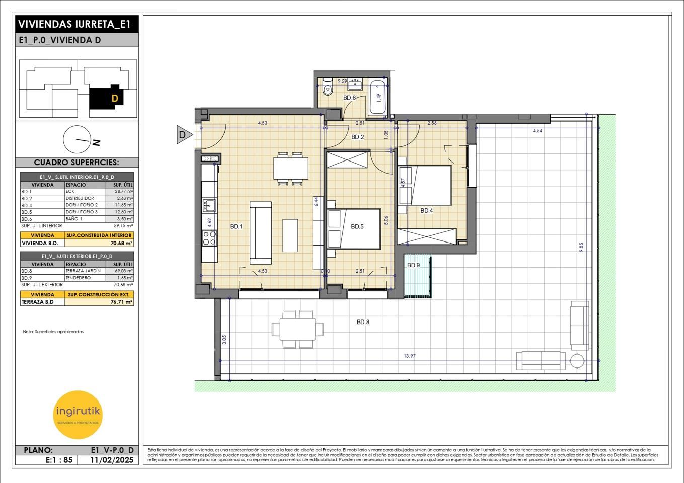 Planta baixa en venda en Iurreta amb Calefacció, Jardí privat i Terrassa